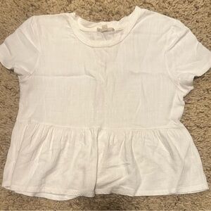 LA Hearts White cropped shirt- Small